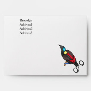 Wilson's bird-of-paradise bird cartoon envelope