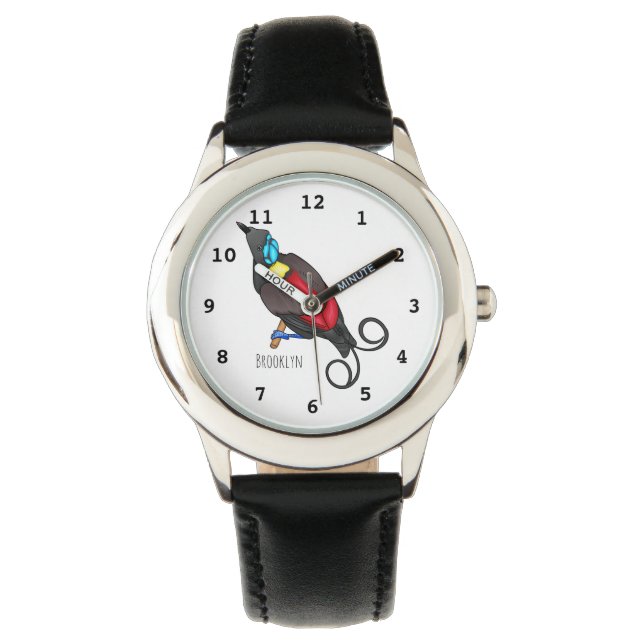 Wilson's bird-of-paradise bird cartoon  watch (Front)