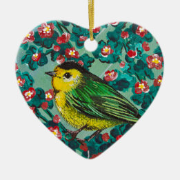 Wilson's Warbler Ceramic Ornament
