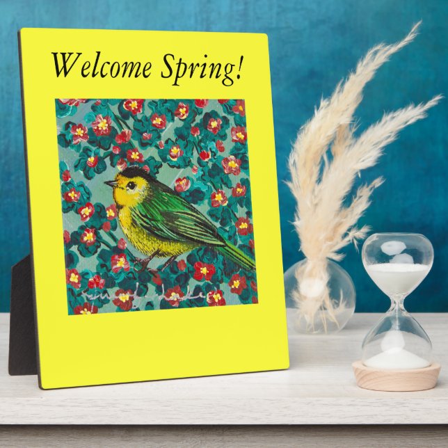 Wilson's Warbler Plaque (Side)