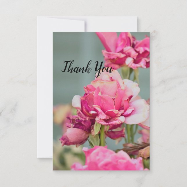 Wilted Rose Thank You Card (Front)