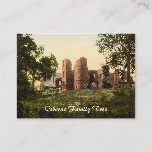 Wilton Castle, Ross-on-Wye, Herefordshire, England Business Card (Front)