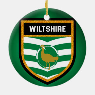 Wiltshire Flag Ceramic Ornament