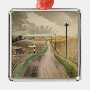 Wiltshire Landscape (by Eric Ravilious) Metal Ornament