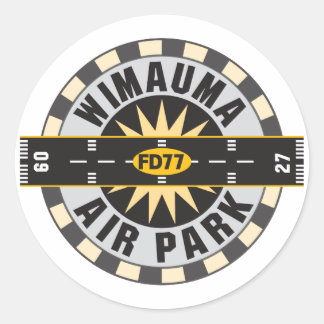 Wimauma Air Park, FL FD77 Airport Classic Round Sticker
