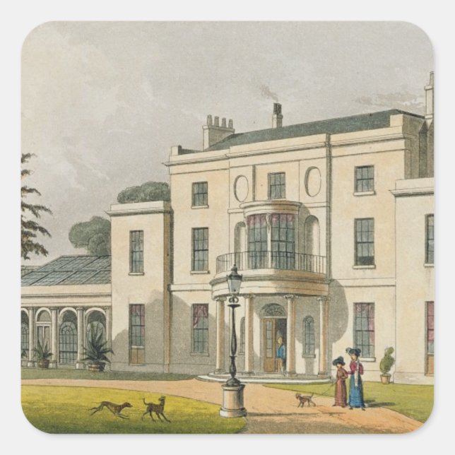 Wimbledon House, from Ackermann's 'Repository of A Square Sticker (Front)