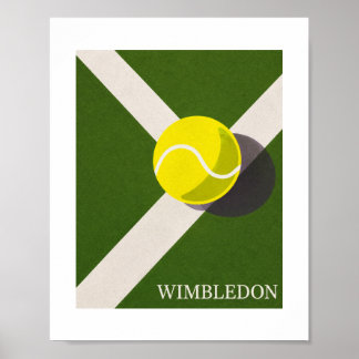 Wimbledon tennis court design poster