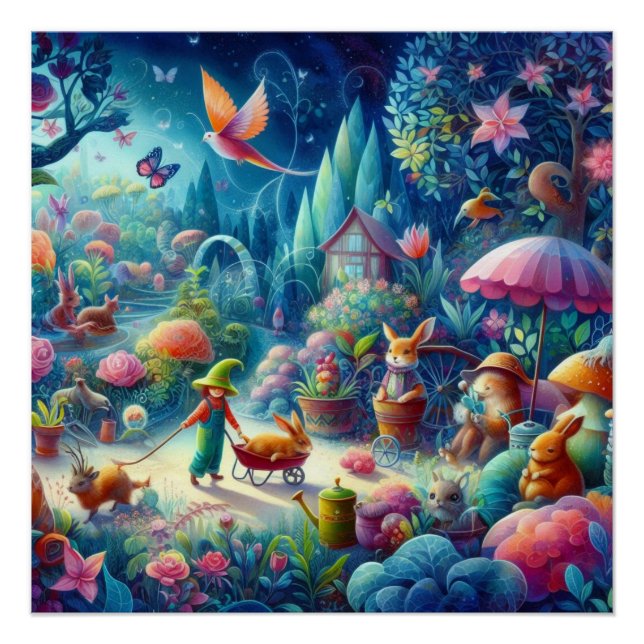 Wimsical garden  poster (Front)