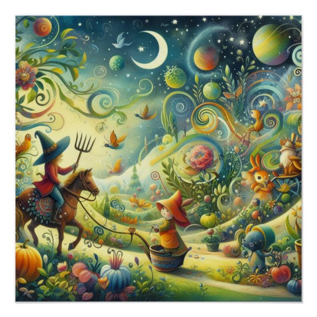 Wimsical garden  poster (Front)