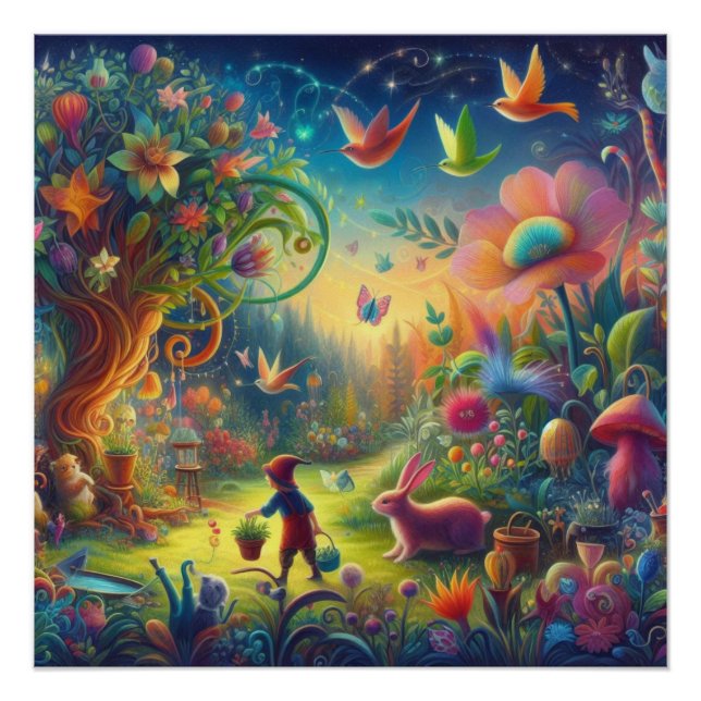 Wimsical garden  poster (Front)