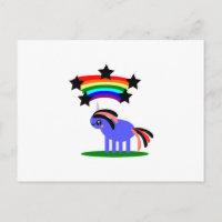 Wimsical Unicorn and Happy Hippy Rainbow