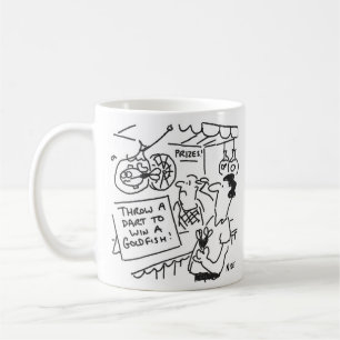 Win a Goldfish at the Fair - Funny Darts Theme Coffee Mug