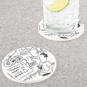 Win a Goldfish Fairground Darts Competition Funny Coaster