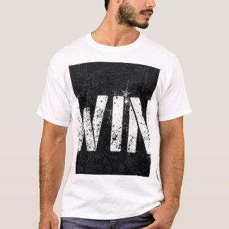 WIN Distressed Grunge Text T-Shirt