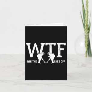 Win The Face Off Lacrosse Player Mum Dad Coach  Card