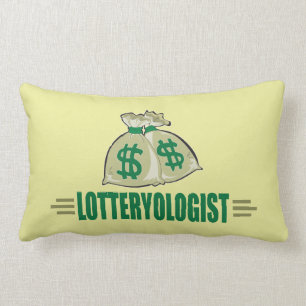 Win the Lottery! Funny Lottery Player's Lumbar Cushion