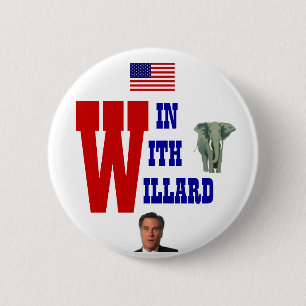 Win With Willard 2012 6 Cm Round Badge