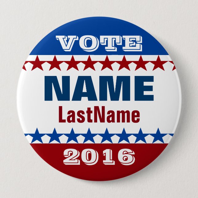 Win Your Campaign 10 Cm Round Badge (Front)