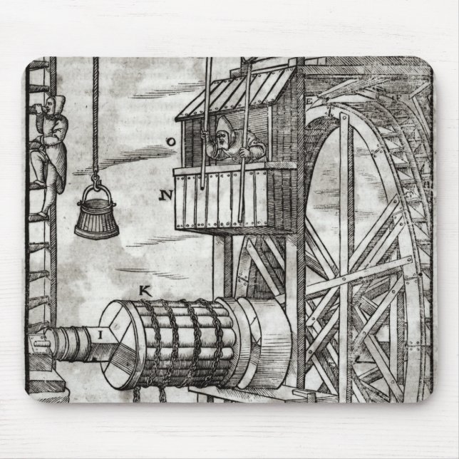 Winch for getting water from a mine mouse pad (Front)