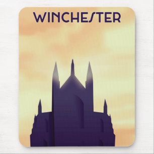 Winchester Cathedral travel poster poster print Mouse Pad