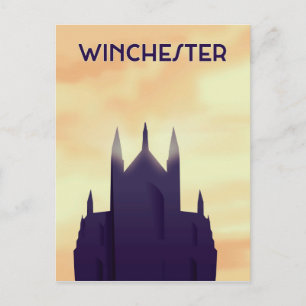 Winchester Cathedral travel poster poster print Postcard