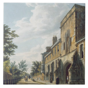 Winchester College Entrance with the Warden's Hous Tile