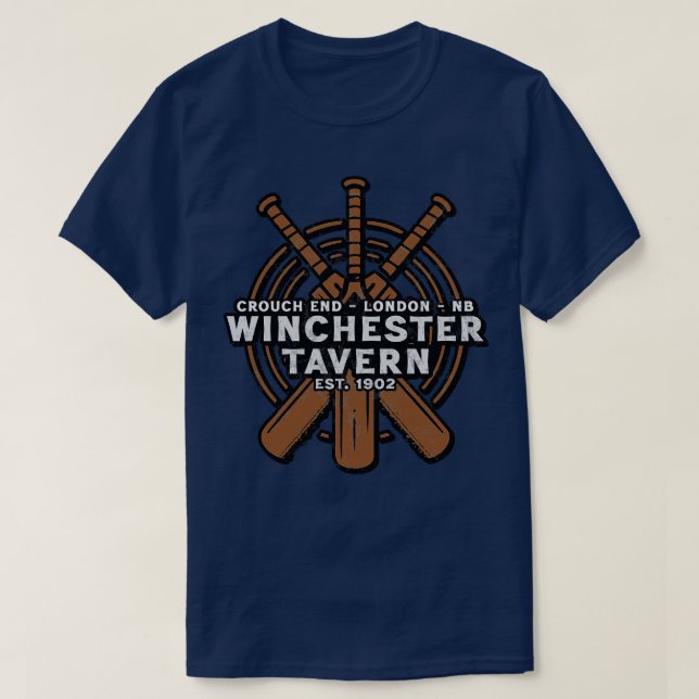 Winchester Tavern Vintage Apocalypse Fan Art T-Shirt (Design Front)