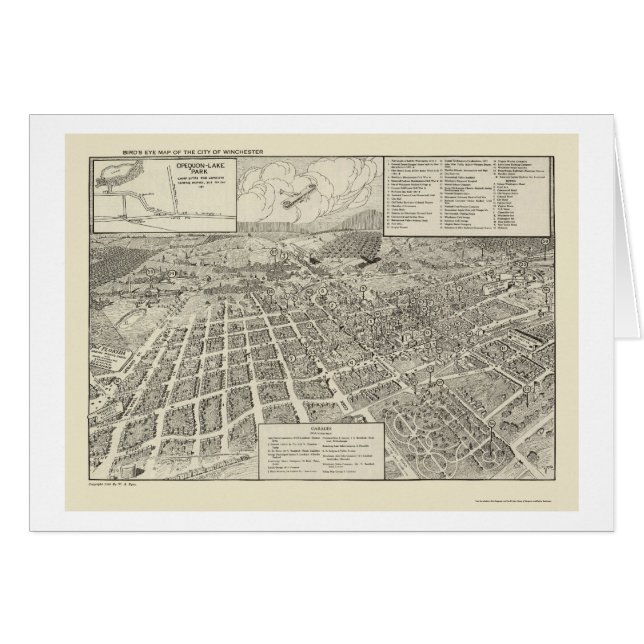 Winchester, VA Panoramic Map - 1926 (Front Horizontal)