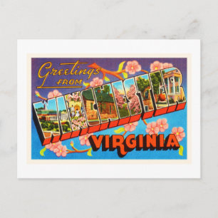 Winchester Virginia VA Old Vintage Travel Postcard
