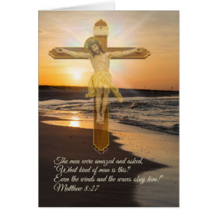 Wind And Waves Obey Him Greeting Card
