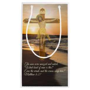Wind And Waves Obey Him Small Gift Bag
