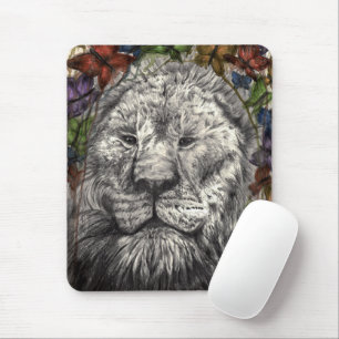 Wind Beneath My Wings Lion Butterfly Wildlife Art Mouse Pad