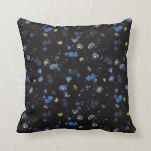 Wind Blown Floral Pattern Cushion