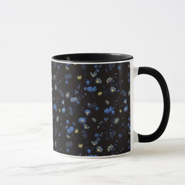 Wind Blown Floral Pattern Mug (Right)