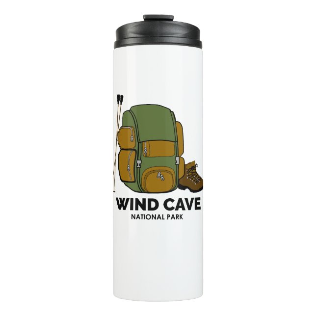 Wind Cave National Park Backpack Thermal Tumbler (Front)