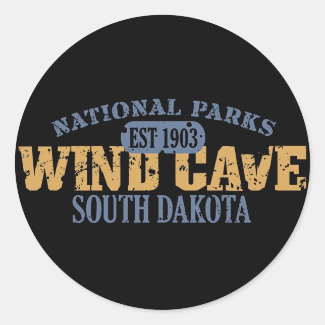 Wind Cave National Park Classic Round Sticker (Front)