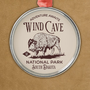Wind Cave National Park - Hiking Lovers Gift Metal Ornament