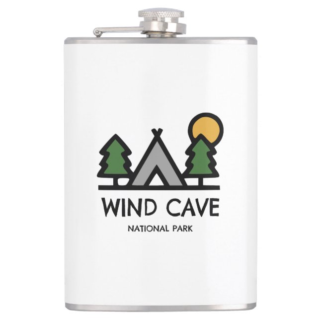 Wind Cave National Park Hip Flask (Front)