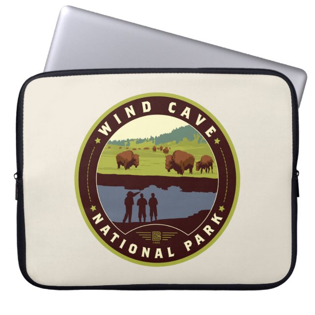 Wind Cave National Park Laptop Sleeve (Front)