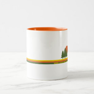 Wind Cave National Park Pine Trees Sun Two-Tone Coffee Mug