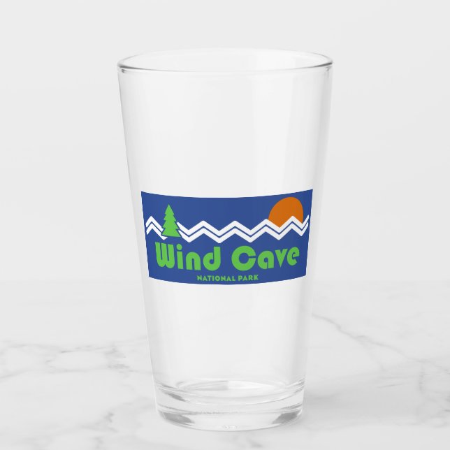 Wind Cave National Park Retro Glass (Front)