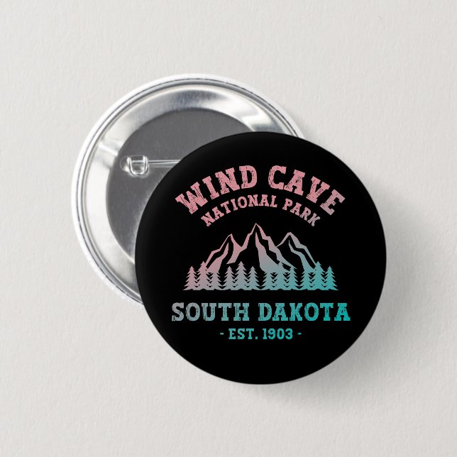 Wind Cave National Park South Dakota 6 Cm Round Badge (Front & Back)