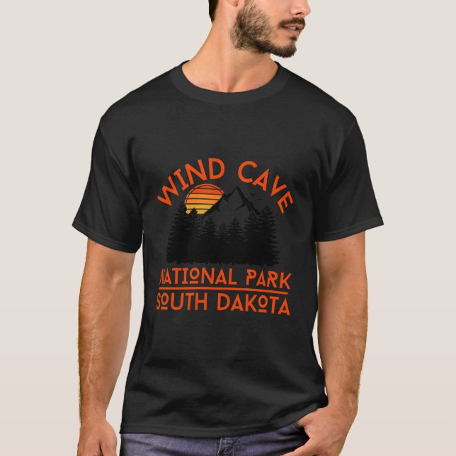 Wind Cave National Park South Dakota Mountains Out T-Shirt (Front)