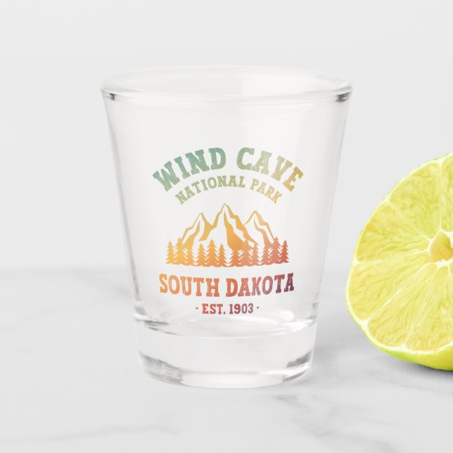 Wind Cave National Park South Dakota Shot Glass (Front)