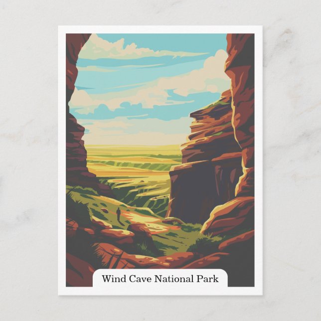 Wind Cave National Park, South Dakota USA Postcard (Front)
