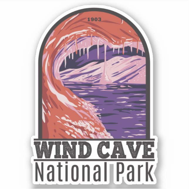 Wind Cave National Park South Dakota Vintage (Front)