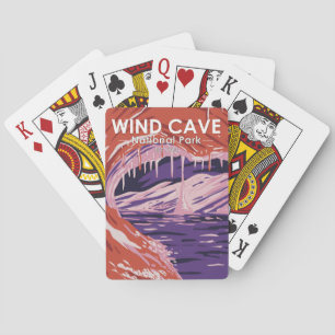 Wind Cave National Park South Dakota Vintage  Playing Cards