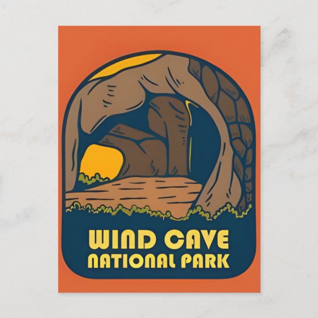 Wind Cave National Park South Dakota Vintage Postcard (Front)
