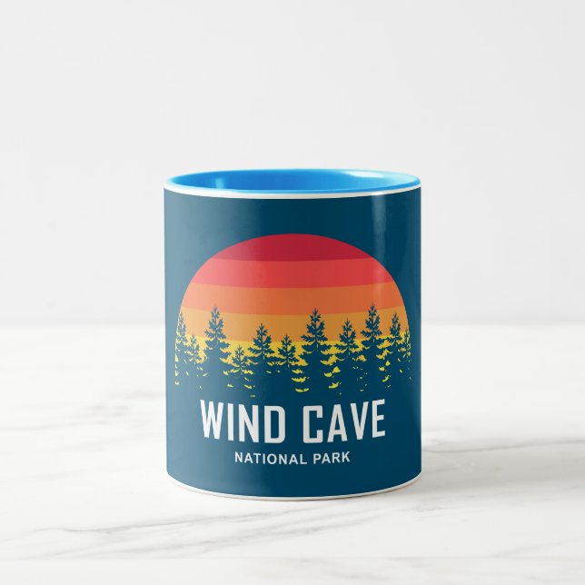 Wind Cave National Park Two-Tone Coffee Mug (Center)