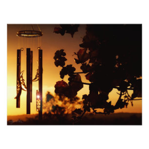 Wind chime Golden Sunset Photo Print